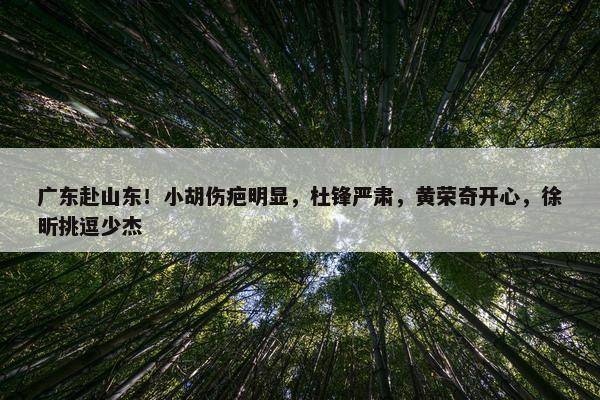 广东赴山东！小胡伤疤明显，杜锋严肃，黄荣奇开心，徐昕挑逗少杰