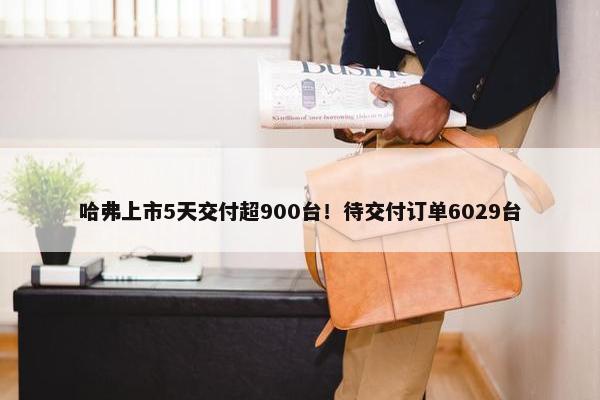 哈弗上市5天交付超900台！待交付订单6029台