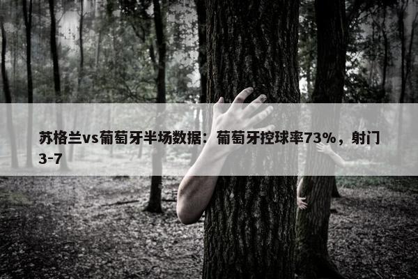 苏格兰vs葡萄牙半场数据：葡萄牙控球率73%，射门3-7