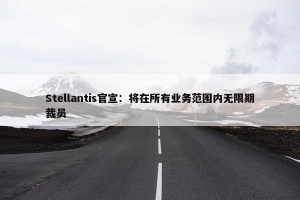 Stellantis官宣：将在所有业务范围内无限期裁员