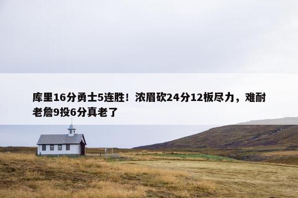 库里16分勇士5连胜！浓眉砍24分12板尽力，难耐老詹9投6分真老了