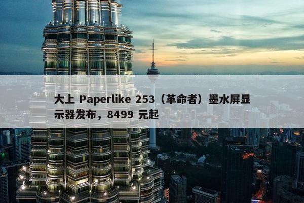 大上 Paperlike 253（革命者）墨水屏显示器发布，8499 元起