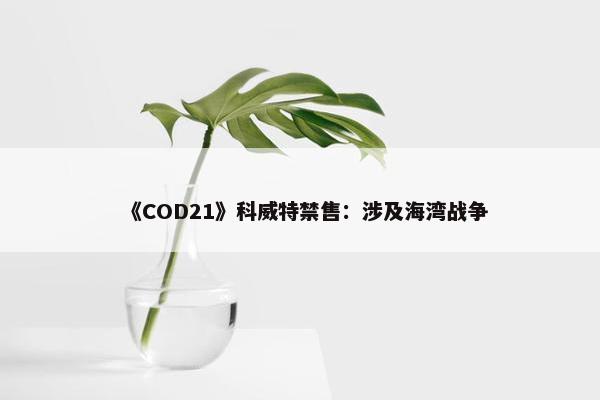 《COD21》科威特禁售：涉及海湾战争