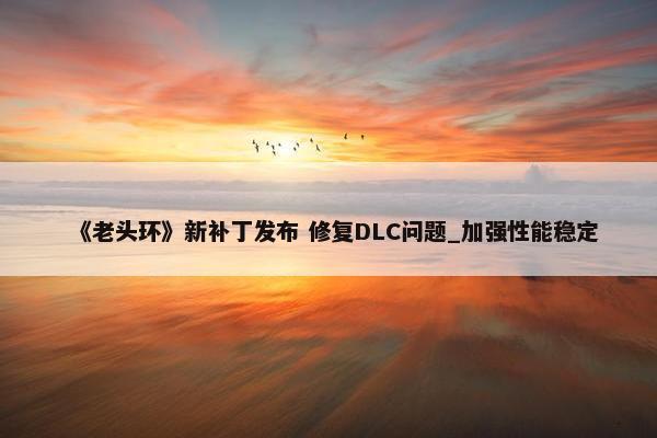 《老头环》新补丁发布 修复DLC问题_加强性能稳定