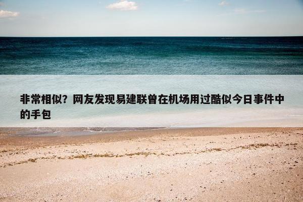 非常相似？网友发现易建联曾在机场用过酷似今日事件中的手包