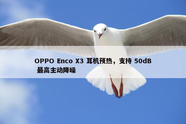 OPPO Enco X3 耳机预热，支持 50dB 最高主动降噪