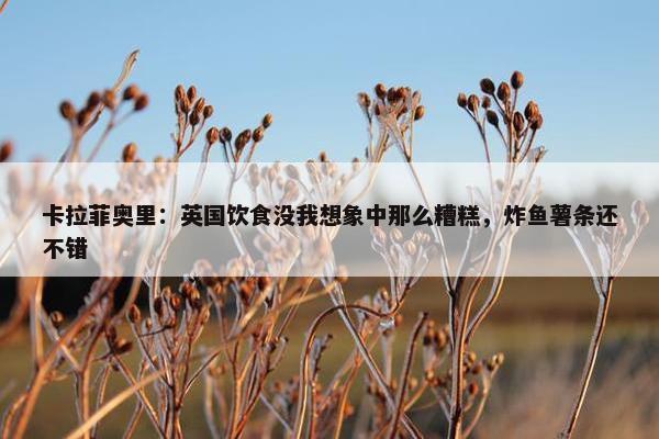 卡拉菲奥里：英国饮食没我想象中那么糟糕，炸鱼薯条还不错