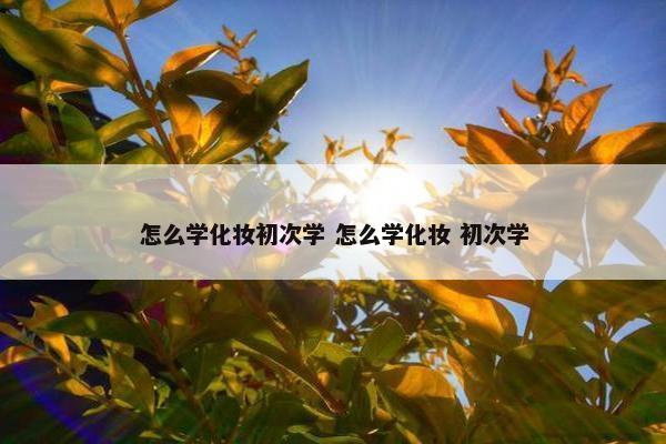 怎么学化妆初次学 怎么学化妆 初次学