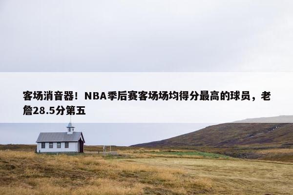 客场消音器！NBA季后赛客场场均得分最高的球员，老詹28.5分第五