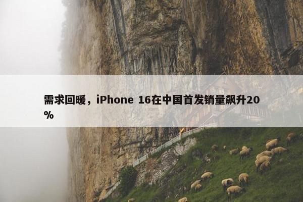 需求回暖，iPhone 16在中国首发销量飙升20%