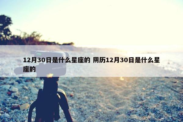 12月30日是什么星座的 阴历12月30日是什么星座的