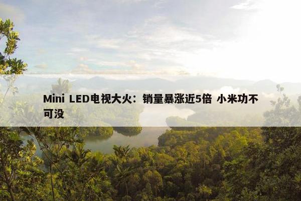 Mini LED电视大火：销量暴涨近5倍 小米功不可没