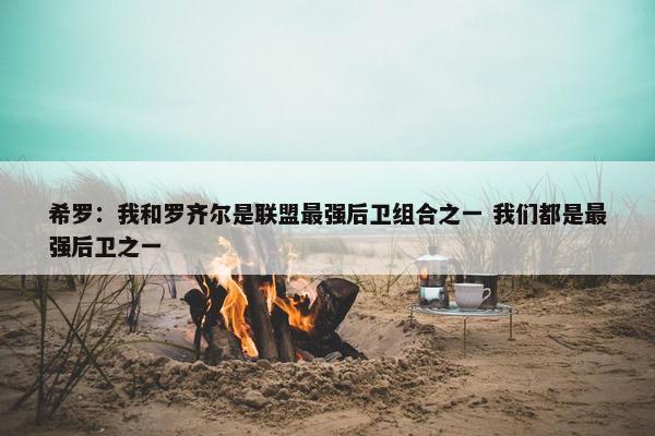 希罗：我和罗齐尔是联盟最强后卫组合之一 我们都是最强后卫之一