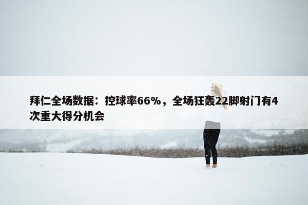 拜仁全场数据：控球率66%，全场狂轰22脚射门有4次重大得分机会