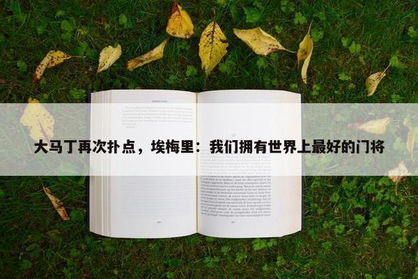 大马丁再次扑点，埃梅里：我们拥有世界上最好的门将