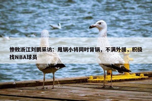 惨败浙江刘鹏采访：甩锅小将同时背锅，不满外援，积极找NBA球员