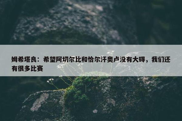 姆希塔良：希望阿切尔比和恰尔汗奥卢没有大碍，我们还有很多比赛