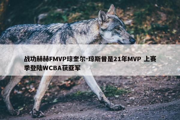 战功赫赫FMVP琼奎尔-琼斯曾是21年MVP 上赛季登陆WCBA获亚军