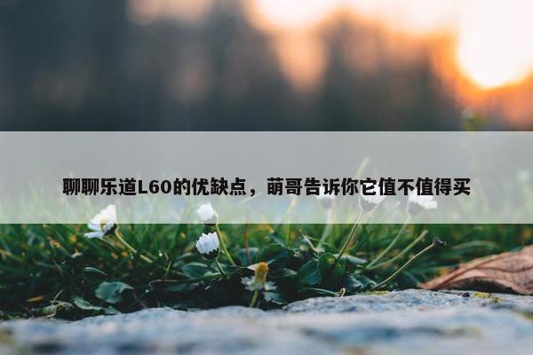 聊聊乐道L60的优缺点，萌哥告诉你它值不值得买