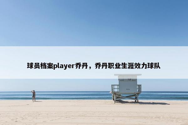 球员档案player乔丹，乔丹职业生涯效力球队