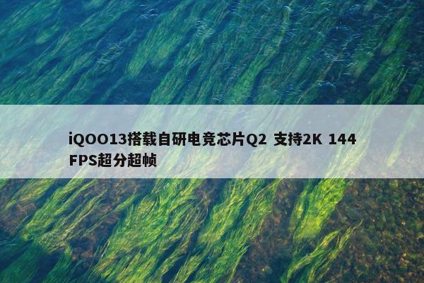 iQOO13搭载自研电竞芯片Q2 支持2K 144FPS超分超帧