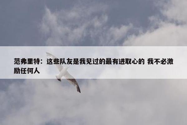 范弗里特：这些队友是我见过的最有进取心的 我不必激励任何人