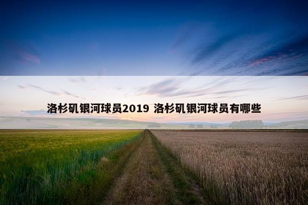 洛杉矶银河球员2019 洛杉矶银河球员有哪些