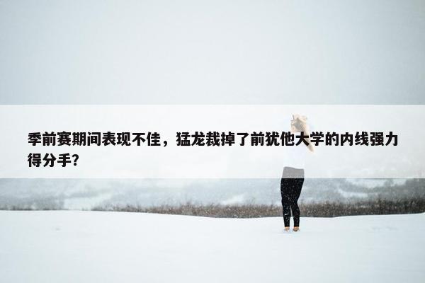 季前赛期间表现不佳，猛龙裁掉了前犹他大学的内线强力得分手？