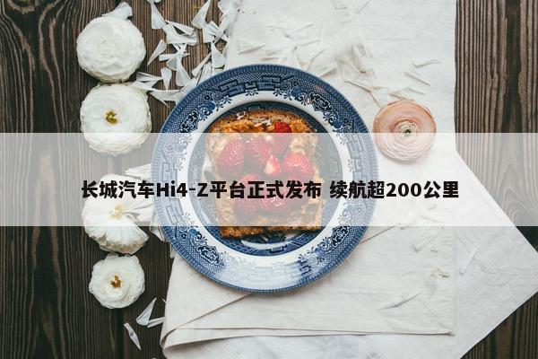 长城汽车Hi4-Z平台正式发布 续航超200公里