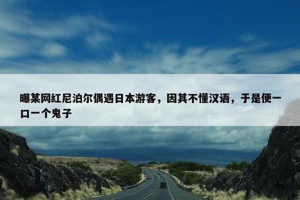 曝某网红尼泊尔偶遇日本游客，因其不懂汉语，于是便一口一个鬼子