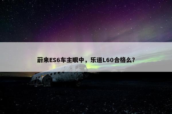 蔚来ES6车主眼中，乐道L60合格么？