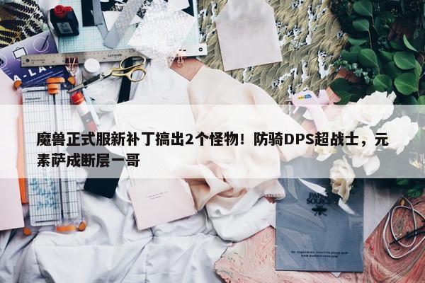 魔兽正式服新补丁搞出2个怪物！防骑DPS超战士，元素萨成断层一哥