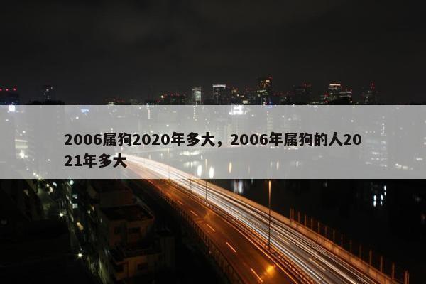 2006属狗2020年多大，2006年属狗的人2021年多大