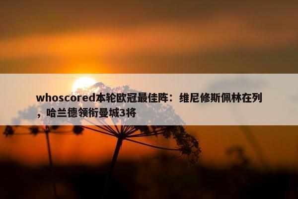 whoscored本轮欧冠最佳阵：维尼修斯佩林在列，哈兰德领衔曼城3将