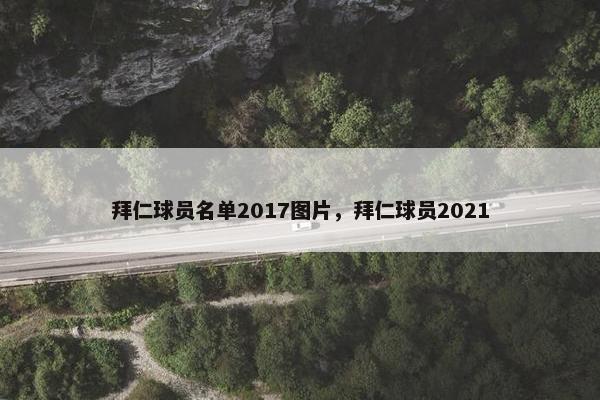 拜仁球员名单2017图片，拜仁球员2021