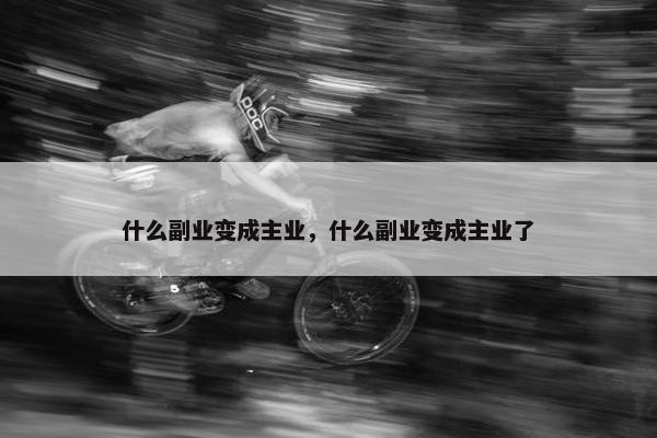 什么副业变成主业，什么副业变成主业了