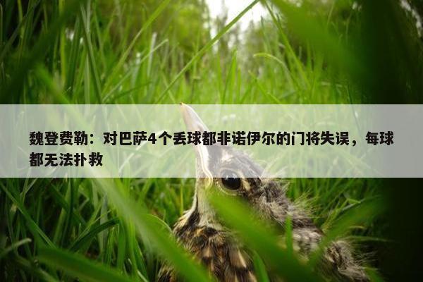 魏登费勒：对巴萨4个丢球都非诺伊尔的门将失误，每球都无法扑救