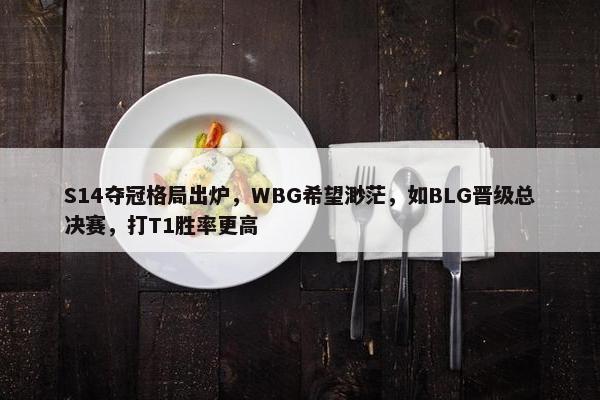 S14夺冠格局出炉，WBG希望渺茫，如BLG晋级总决赛，打T1胜率更高