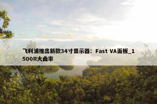 飞利浦推出新款34寸显示器：Fast VA面板_1500R大曲率