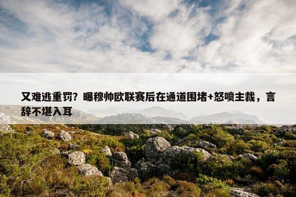 又难逃重罚？曝穆帅欧联赛后在通道围堵+怒喷主裁，言辞不堪入耳