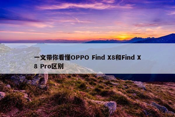 一文带你看懂OPPO Find X8和Find X8 Pro区别