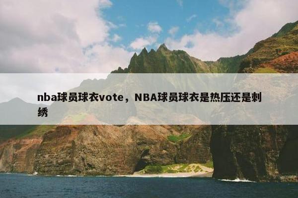 nba球员球衣vote，NBA球员球衣是热压还是刺绣