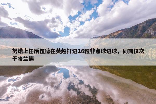 努诺上任后伍德在英超打进16粒非点球进球，同期仅次于哈兰德