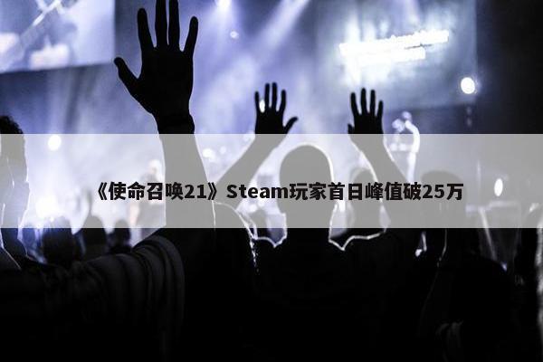 《使命召唤21》Steam玩家首日峰值破25万