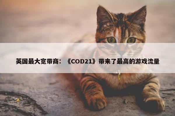 英国最大宽带商：《COD21》带来了最高的游戏流量