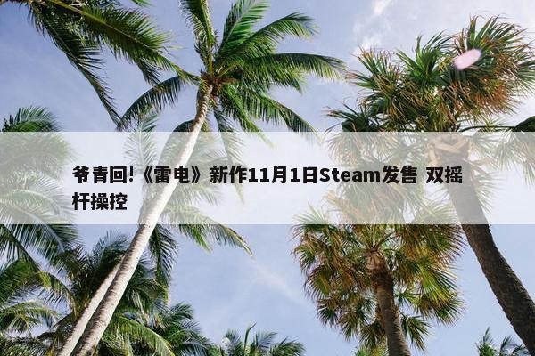 爷青回!《雷电》新作11月1日Steam发售 双摇杆操控