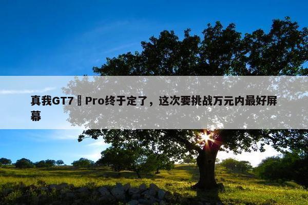 真我GT7 Pro终于定了，这次要挑战万元内最好屏幕