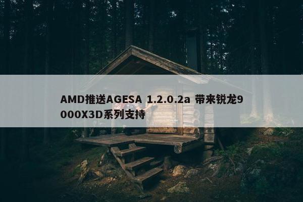 AMD推送AGESA 1.2.0.2a 带来锐龙9000X3D系列支持