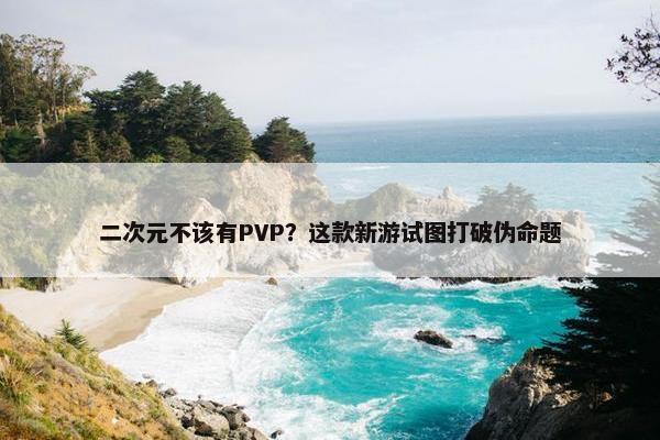 二次元不该有PVP？这款新游试图打破伪命题