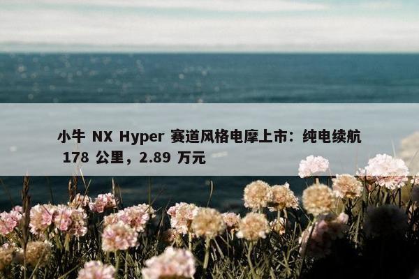 小牛 NX Hyper 赛道风格电摩上市：纯电续航 178 公里，2.89 万元